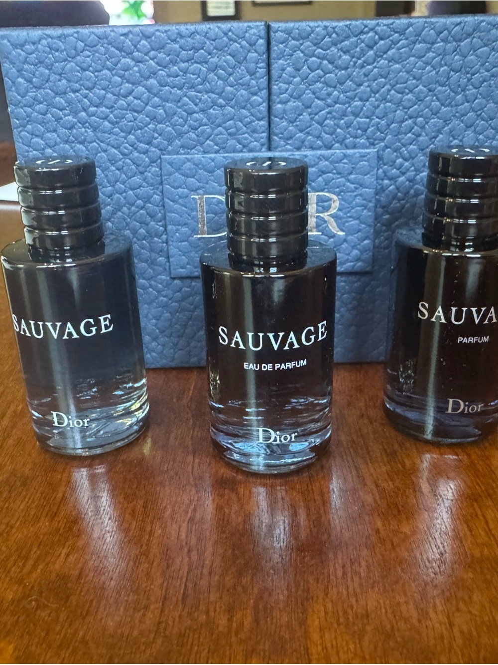 Dior Sauvage Miniature Set in Black and Clear Glass